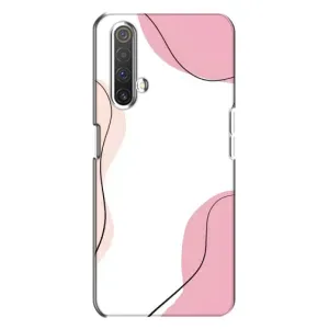 Чехол цветочный дизайн для Realme X3 (Розовый фон)