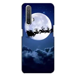 Чехол Санта Клаус для Realme X3 (Санта - луна)