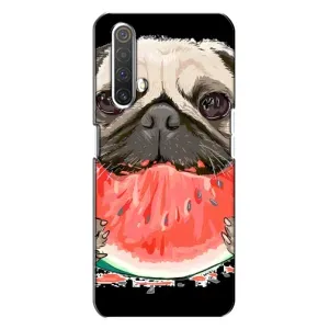 Чехол (ТПУ) Милые собачки для Realme X3 (Смешной Мопс)