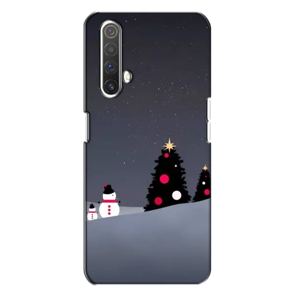 Чехол с рисунком «Снеговички» для Realme X3