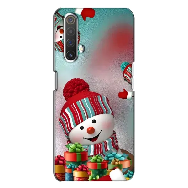 Чехол с рисунком «Снеговик в шапке» для Realme X3
