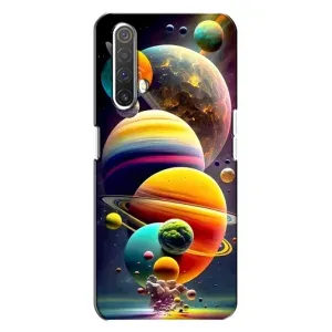 Чехол (ТПУ) с планетами на Realme X3 (Солнечна система)