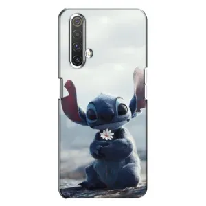 Чехол с рисунком Стич для Realme X3 (Стич с цветочком)