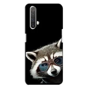 Силиконовый Чехол с Енотами на Realme X3 (Стильный Енот)