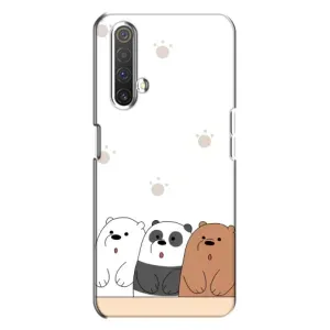 Чехлы с изображением разных животных для Realme X3 (Удивленные медвеженки)