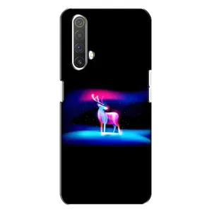 Силиконовый бампер с картинкой животных для Realme X3 (Яркий олень)
