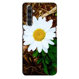Чехол с ромашками на Realme X50 Pro (Белая ромашка)