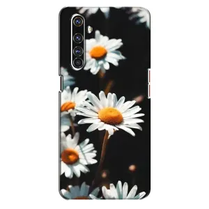 Чехол с ромашками на Realme X50 Pro (Белые ромашки)