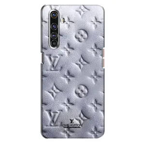 Текстурный Чехол Louis Vuitton для Реалми Х50 Про (Белый ЛВ)