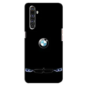 Силиконовый бампер с картинкой машины на Realme X50 Pro (Черный BMW)
