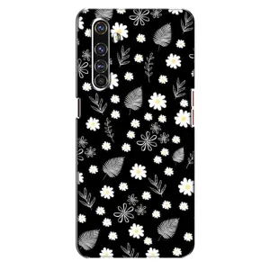 Чехлы с тематикой "ЦВЕТЫ" на Realme X50 Pro (цветение на чорном)