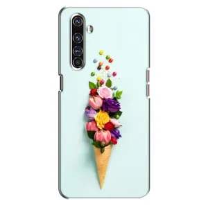 Чехлы с тематикой "ЦВЕТЫ" на Realme X50 Pro (Цветок-мороженное)