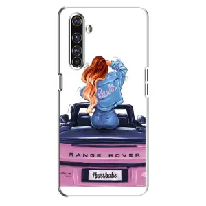 Силиконовый Чехол на Realme X50 Pro с картинкой Стильных Девушек (Девушка на машине)