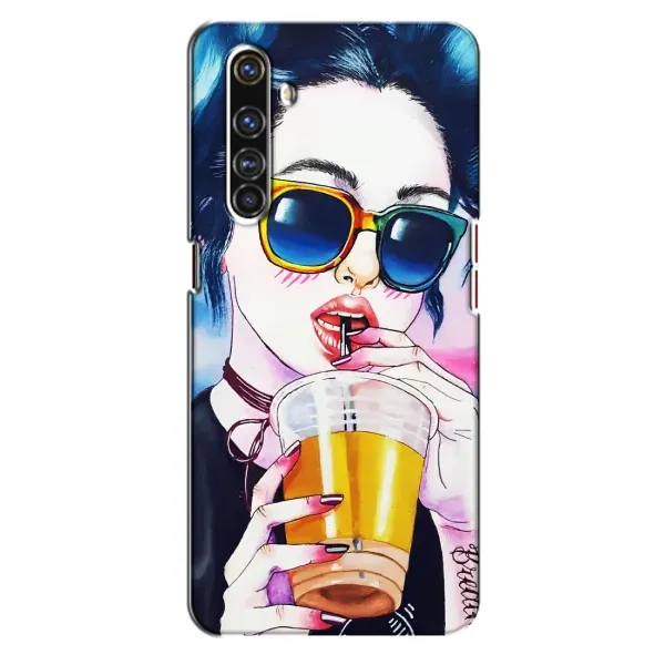 Чехол с рисунком «Девушка с коктейлем» для Realme X50 Pro Чехол с рисунком «Девушка с коктейлем» для Realme X50 Pro