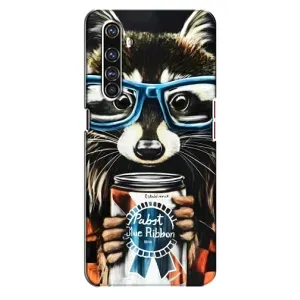 Силиконовый Чехол с Енотами на Realme X50 Pro (Енот в очках)