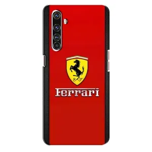 Силиконовый бампер с картинкой машины на Realme X50 Pro (Ferrari Logo)