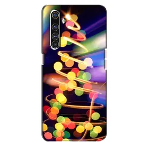 Чехол Новогодняя Елка на Realme X50 Pro (Гирлянды)