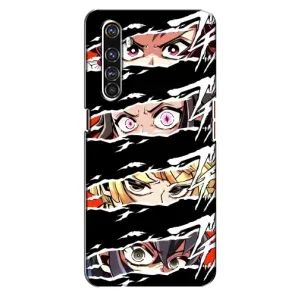 Силіконові чохлі з очіма Anime для Реалмі Х50 Про (Очі на чорному)
