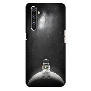 Силиконовый Чехол с принтом "Космонавты" на Realme X50 Pro (Космонавт романтик)