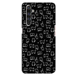Чохол на тематику: Коти для Realme X50 Pro (Котики на чорному)