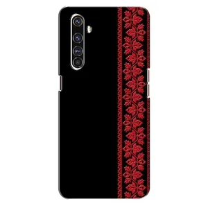 Силиконовый Чехол на Realme X50 Pro (Красная Вышиванка)