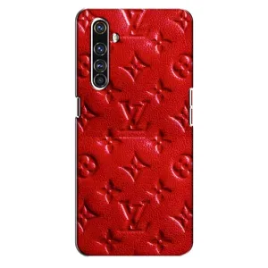 Текстурный Чехол Louis Vuitton для Реалми Х50 Про (Красный ЛВ)