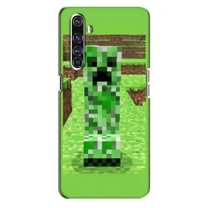 Чехлы для Realme X50 Pro (Персонажи Майн Крафт) (Крипер 2)