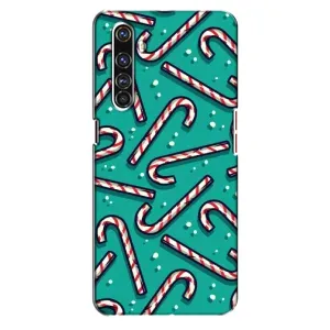 Силиконовый бампер на рождество для Realme X50 Pro (Леденцы)