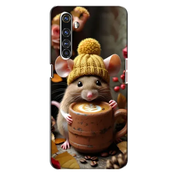 Чехол с рисунком «Мышка с кофе» для Realme X50 Pro Чехол с рисунком «Мышка с кофе» для Realme X50 Pro