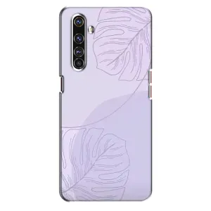 Чехол цветочный дизайн для Realme X50 Pro (Монстера фиолетовая)