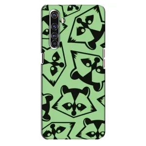 Силиконовый Чехол с Енотами на Realme X50 Pro (Мордочки Енота)