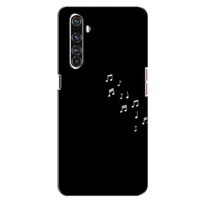 Чохол з картинками на чорному фоні для Realme X50 Pro (Ноти)