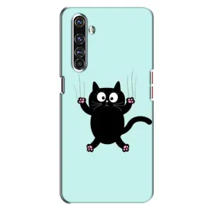Силіконовий чохол з котиком для Realme X50 Pro (Падаючий кіт)