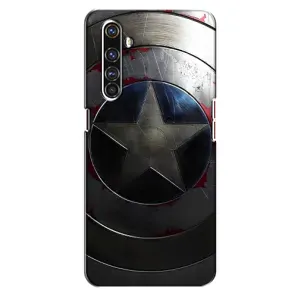 Чехол с Щитом Капитана Америки на Realme X50 Pro (Ретро Щит Капитана)