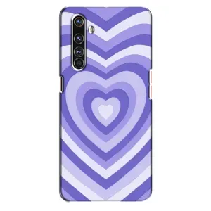 Чехлы с тематикой "Маленькие Сердечки" на Realme X50 Pro (Сердце фиолет)