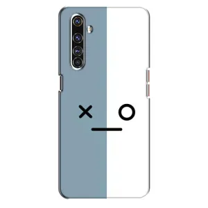Силиконовые Чехлы (смешные стикеры) для Realme X50 Pro (Серо-белый)