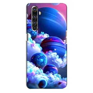 Чехлы КОСМОС для Realme X50 Pro (Синие планеты)