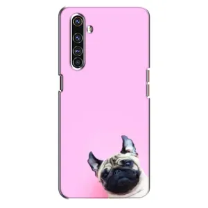 Бампер для Realme X50 Pro з картинкою "Песики" (Собака на рожевому)