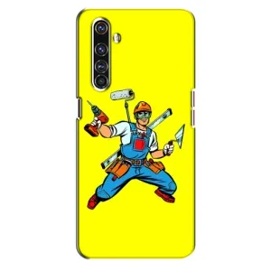 Силиконовый бампер (Работники) на Realme X50 Pro (Строитель)