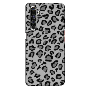 Чехол с леопардовым принтом на Realme X50 Pro (Темный леопрад)