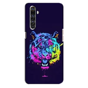 Силіконовий бампер з картинкою звірів для Realme X50 Pro (Тигр-Арт)