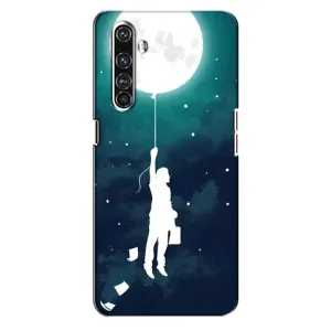 Чехол (ТПУ) с планетами на Realme X50 Pro (To The moon)