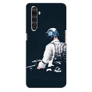 Силиконовый чехол с картинкой "Герой Pubg" на Realme X50 Pro (В экиперовке)
