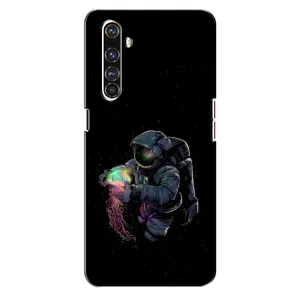 Силиконовый Чехол с принтом "Космонавты" на Realme X50 Pro (В руках земля)