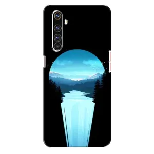 Літній Чохол на Realme X50 Pro (Синій Водоспад)