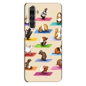 Чохол з Прикольним Принтом на Realme X50 Pro (Йога свинок)