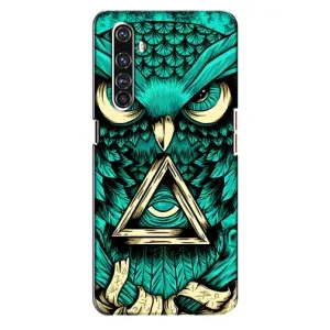Чехлы с принтом СОВЫ для Realme X50 Pro (Зеленая сова)