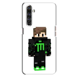 Чехлы для Realme X50 Pro (Персонажи Майн Крафт) (Зеленый мальчик)