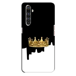 Чехол (Корона на чёрном фоне) для Реалми Х50 Про (Золотая корона)