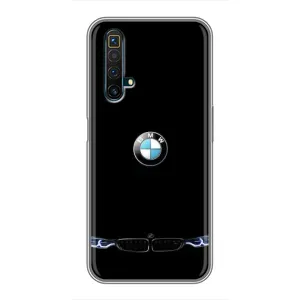 Силіконовий бампер з картинкою машини на Realme X50 (Чорний BMW)